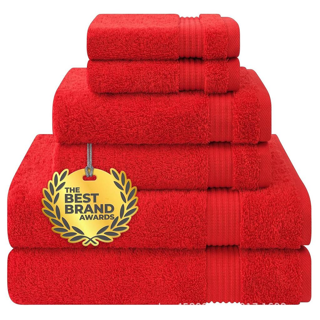 Soft, Absorbent Men's Multi-Color Thick Cotton Bath Towel Set with Code for Vacuum Packing