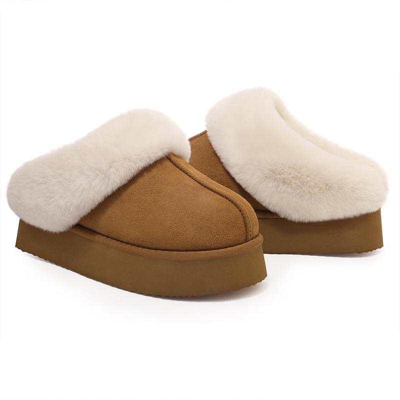 Fashion Kidmi Women's Slippers New Fuzzy Platform Slippers Women Comfortable Winter House Shoes with Memory Foam Women's Cotton slippers