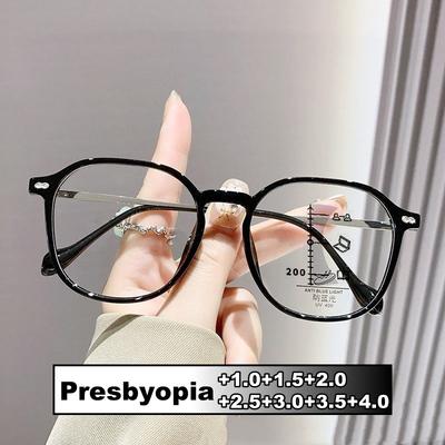 Fashion Multifocal Reaing Glasses Men Women Luxury Progressive Presbyopia Unisex Ultralight Hd Lens Far Sight Eyewear +1.0+4.0