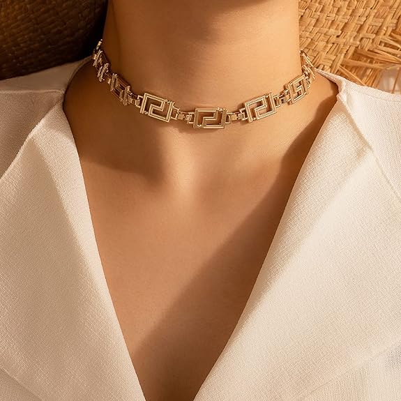 Fashion Stylish Choker Necklace for Women and Girls Gold