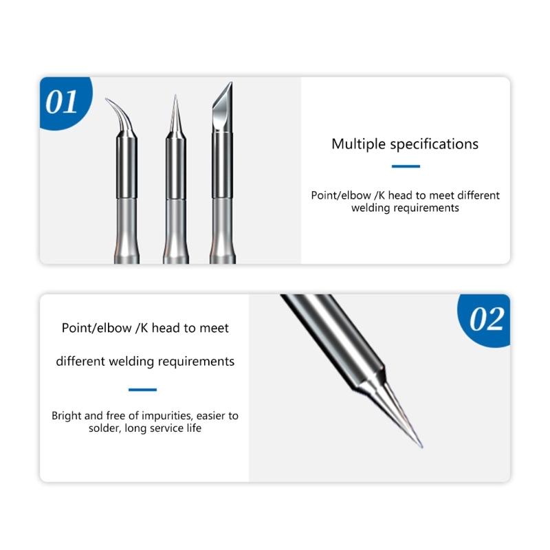 Lead-free C210 Soldering Tip, for JBC C210 T210 T26 T26D S21 Welding Tip- Fast Heating C210-I/IS/K Head-for SMD Welding