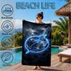 Bay Lightning Hockey Beach Towel, Super Soft Microfiber, Perfect Gift for Her/Him, Birthday, for Pool, Beach, Travel, Decor Beach Party