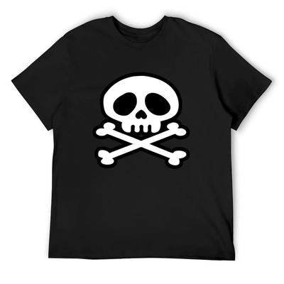 Manga Skull Pirat Crossbones T-Shirt Baggy Shirts Boys Animal Print Mens Cotton T Shirts
