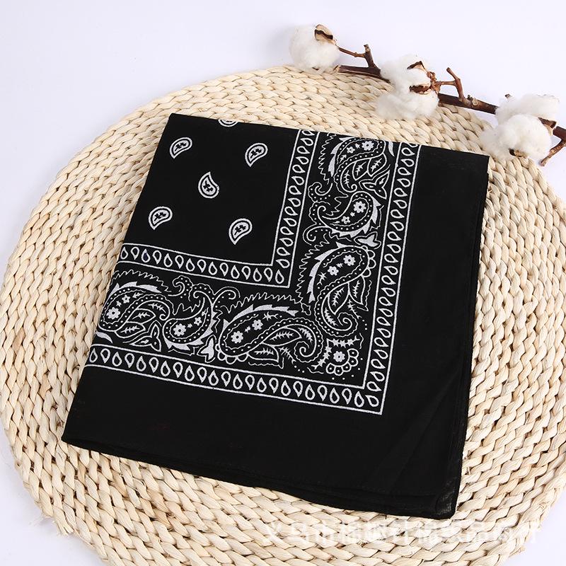 New Fashion Hip Hop Bandana Square Scarf Black Red Headband Printed for Boys/Girls Hair Accessories Hair Scarf