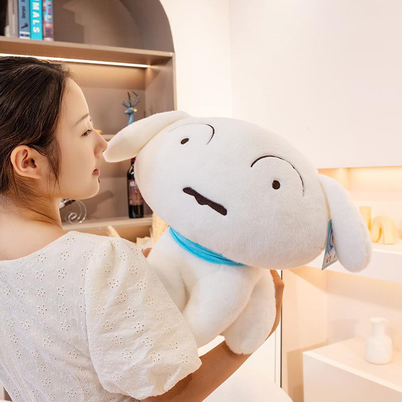 22/30/40cm Nohara Shiro Sitting White Dog Plushies Stuffed Animal Puppy Plush Toy Soft Cuddly Doll Gifts