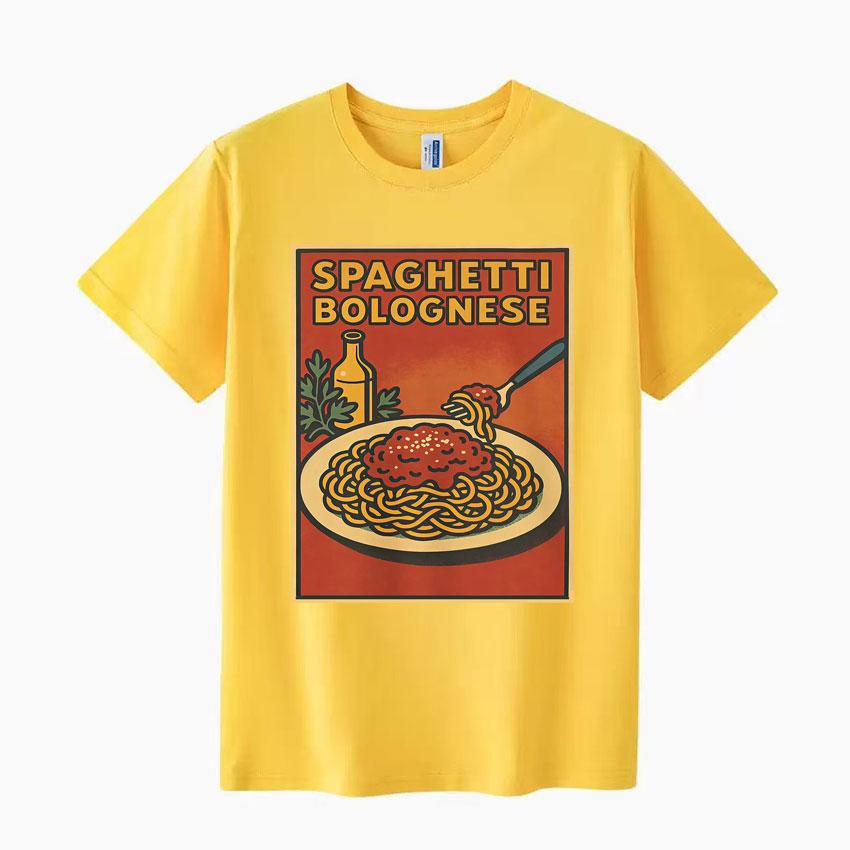 Funny Italian Spaghetti Meme Pop T Shirt Men Women Tshirt Fashion Crewneck Cozy Casual Aesthetic Shortsleeve Tshirts Hot Sale