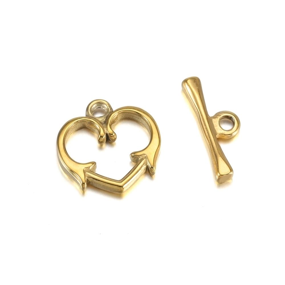 16 Styles Gold High Quality Stainless Steel OT Clasps Connectors for DIY Bracelet Necklace Jewelry Findings Making Accessories