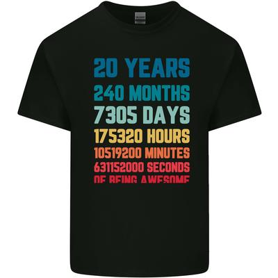 20. Geburtstag 20 Jahre Alter Herren Leichtes Baumwoll-T-Shirt