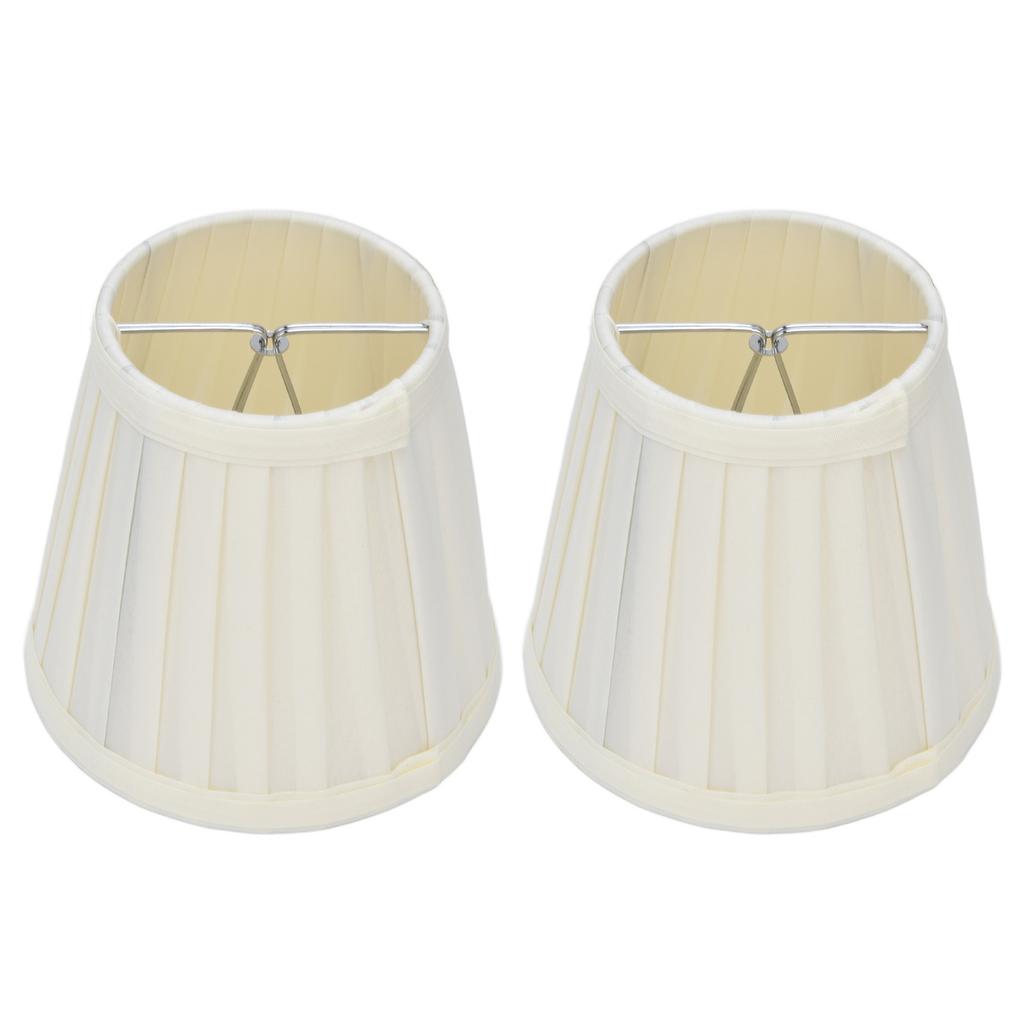 2 Pcs Double Small Lamp Shade Clip On Bulb Comfortable Material Barrel Fabric Lampshade for Table Chandelier Wall Lamp