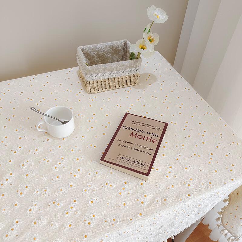 Changbaosen Daisy Cotton Linen Tablecloth