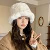 Winter Hat Women's Plush Bucket Hat Cute Sweet Ear Protector Basin Hat