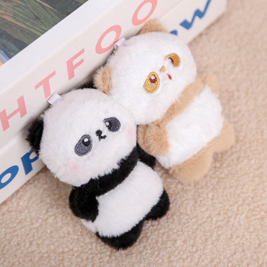 Magnetic Panda Plush Doll Keychain For Women Backpack Accessory