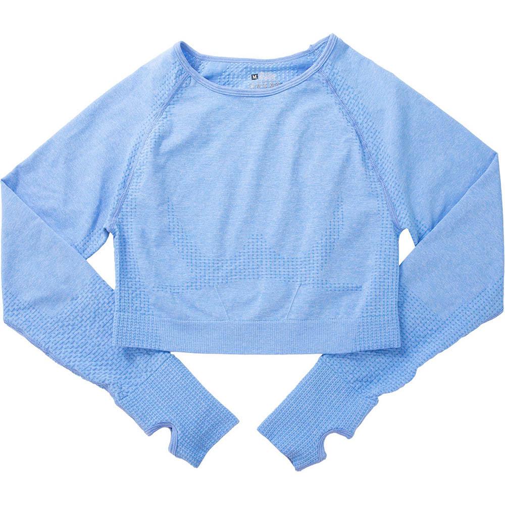 Nahtloser Yogaanzug für Damen: Langärmeliges Punkt-Top & Hochtaillierte Hüfthebende Hose