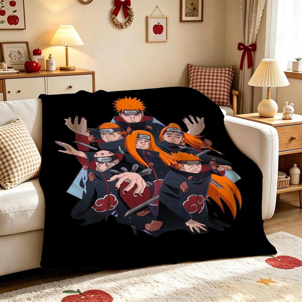 Six Paths Pain Cartoon Printed Blanket Allseason Fleece Blanket For Bedroom Sofa Bed Home Decor Memorial Gift