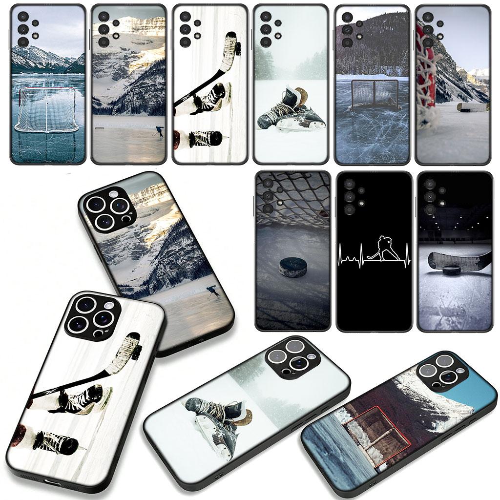Cover for Samsung Galaxy A36 A17 A26 A07 A35 A54 A53 A13 A33 A34 S8 S9 S20 S21 FE S10 Plus Phone Case Ice Hockey