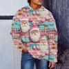 Men's Christmas Print Faux Sweater, Crewneck Sweatshirt, Loose Long-sleeved Top