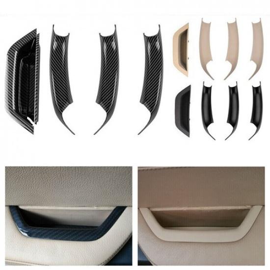 Black/Beige/Carbon Interior Door Handle Cover Pull Trim For BMW X3 X4 F25 F26