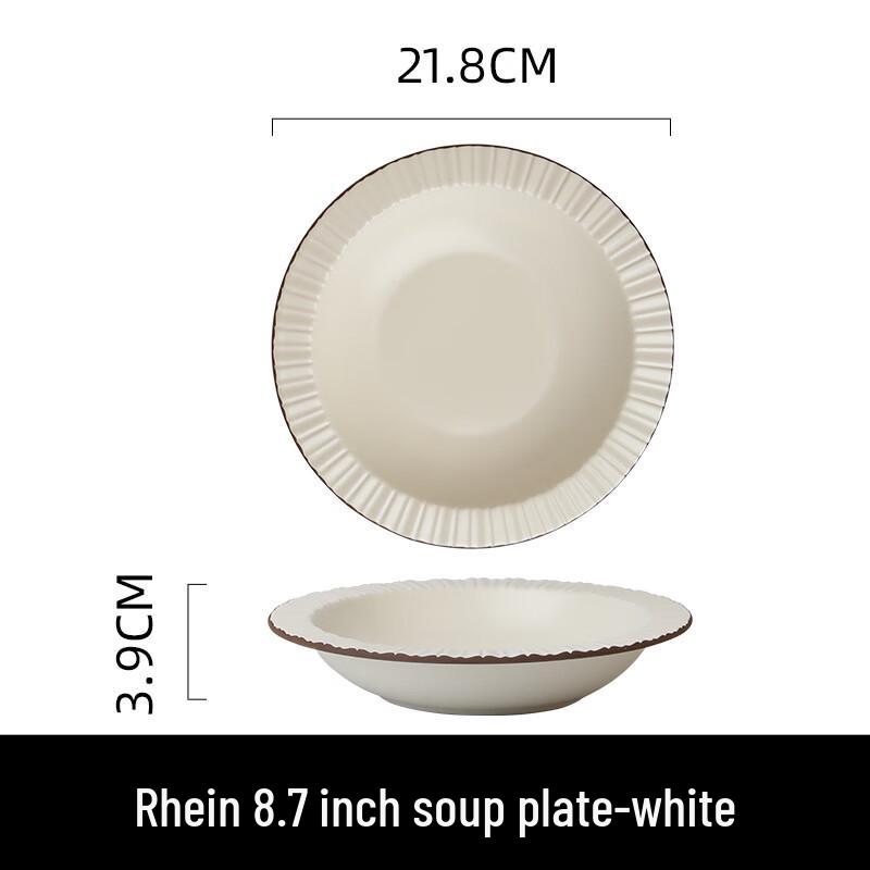 ZISIZ Rhein Weiß Keramik Speiseschüssel