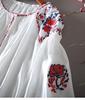 Ethnic Style Embroidered Lantern Sleeve Plus Size Cotton Linen Shirt