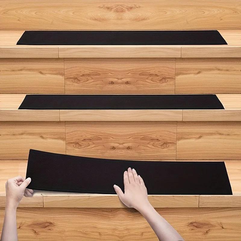 20x80cm Self Adhesive Stair Tread Mats Non-Slip Water Absorbent Safety Mute Carpet Pad Step Anti-Slip Mat Floor Protection