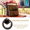 2pcs Zinc Alloy Drawer Handle Antique Twine Carved Cabinet Wardrobe Single Hole Mobile Door Handle Furniture Hardware Supplies