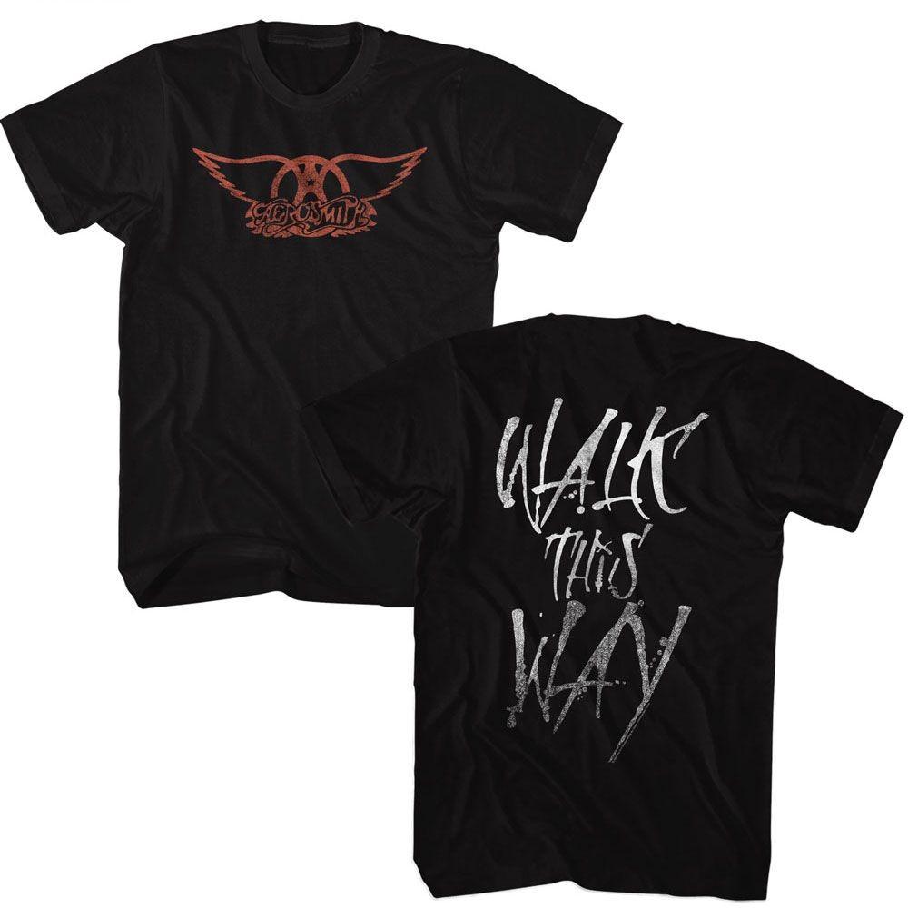 Aerosmith Walk This Way Music T-shirt Tops Tees Men's Women's Unisex