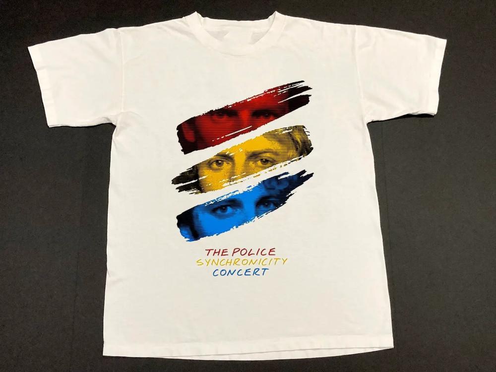 The Police Synchronicity Concert Unisex White T Shirt Full Size S-5XL TT825 Unisex T-Shirt XXXL