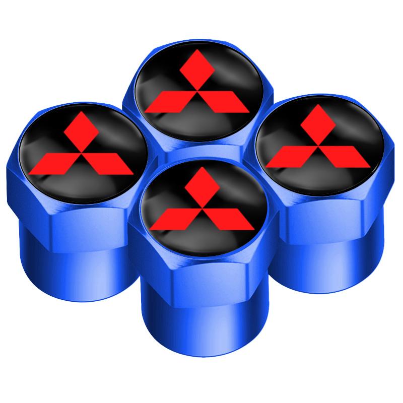 Καλύμματα Βαλβίδας Τροχών Αυτοκινήτου & Δαχτυλίδι Κλειδοθήκης Αυτοκινήτου Για Mitsubishi Lancer Outlander Pajero ASX Αξεσουάρ Αλουμινίου