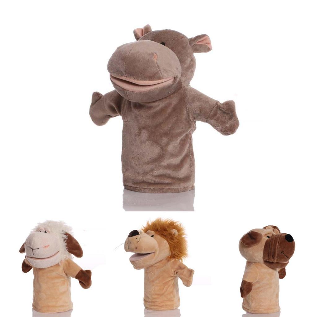 Soft And Cuddly Cartoon Animal Plush Hand Puppet With Movable Mouth For Fun Playtime