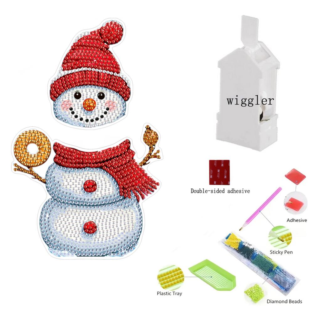 Acrylic Shaking Head Table Top Diamond Painting Ornament Kits Battery Powered Desktop Diamond Art Kits Bedroom Table Decoration