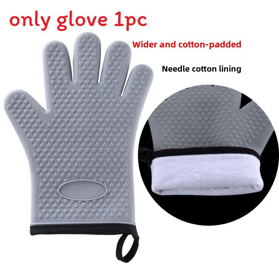 Guanti da forno in silicone con presa antiscivolo per la sicurezza in cucina, per cucinare e cuocere