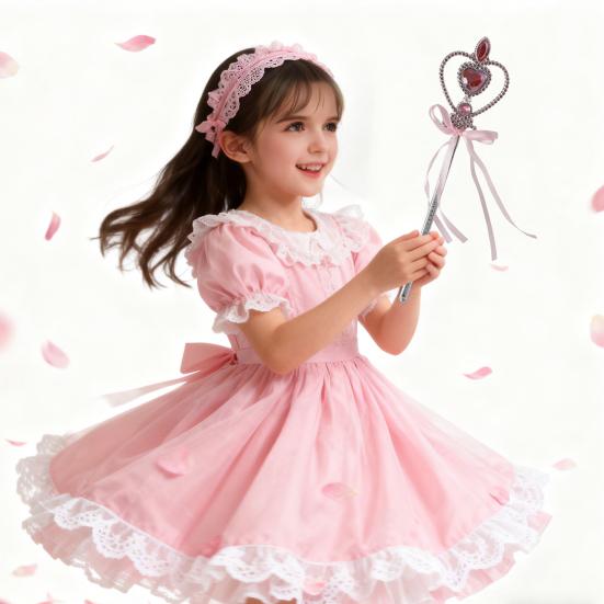 Magické hůlky ve tvaru srdce pro děti, dívky, princeznovské doplňky k převleku, vílí hůlka z umělého křišťálu na Vánoce, Halloween, párty, cosplay kostým