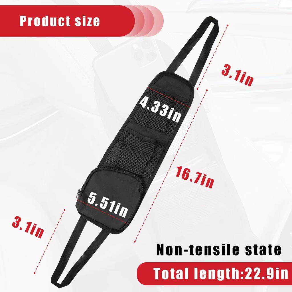 Car Seat Side Storage Bag Vehicle Backrest Side Hanging Pouch Auto Organizer Pocket Accessories