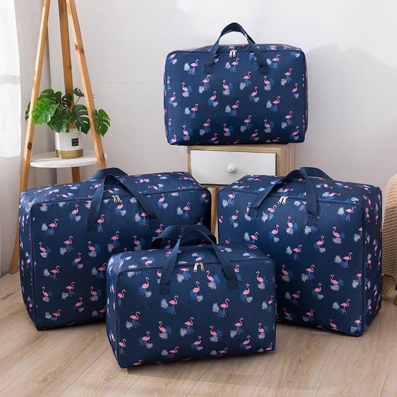 Flyttpackväska, förvaringsväska i förtjockad Oxford-väv, täcke, täcke, klädförvaringsväska
