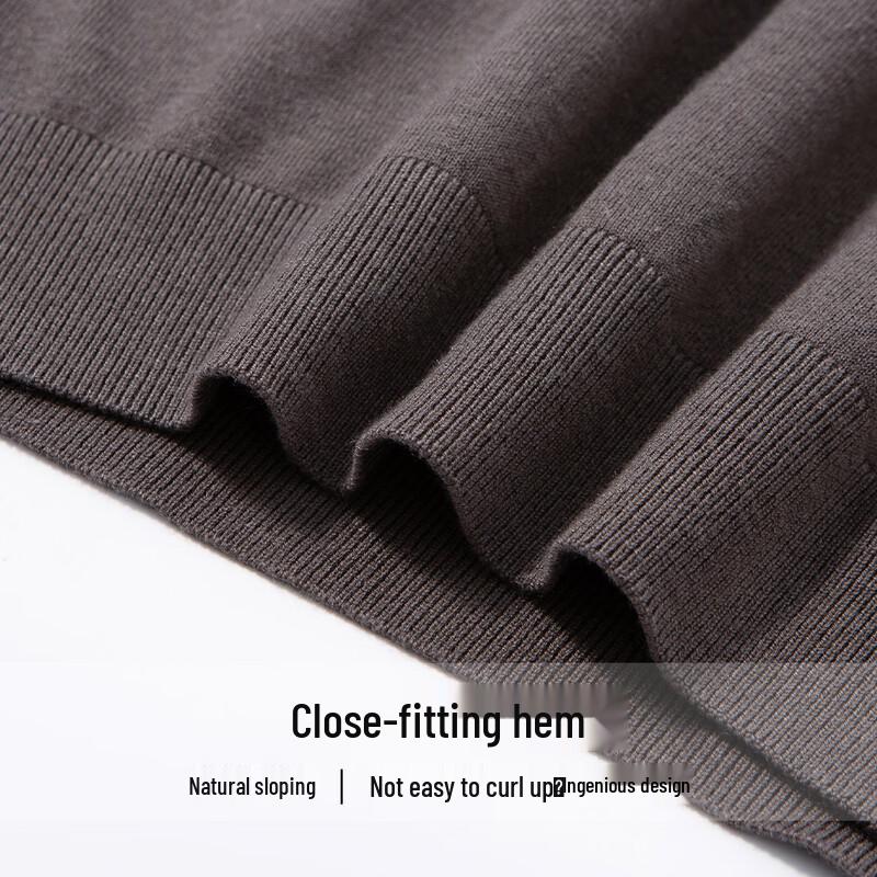 Hodo Men's Wool & Silk Blend Semi-High Collar Knit Sweater