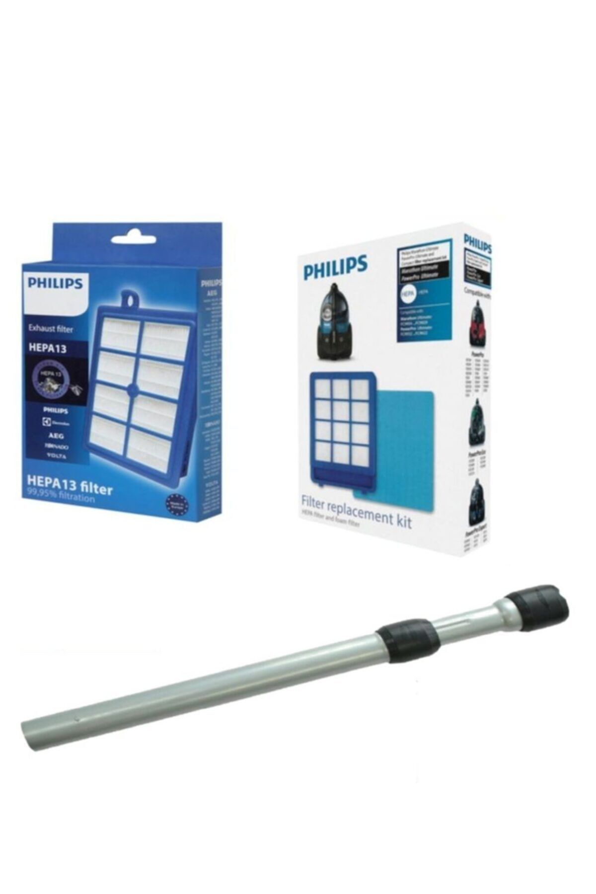 

For Philips Fc Xb9155/07 Compatible Marathon Ultimate Steel Pipe + Filter Set 1