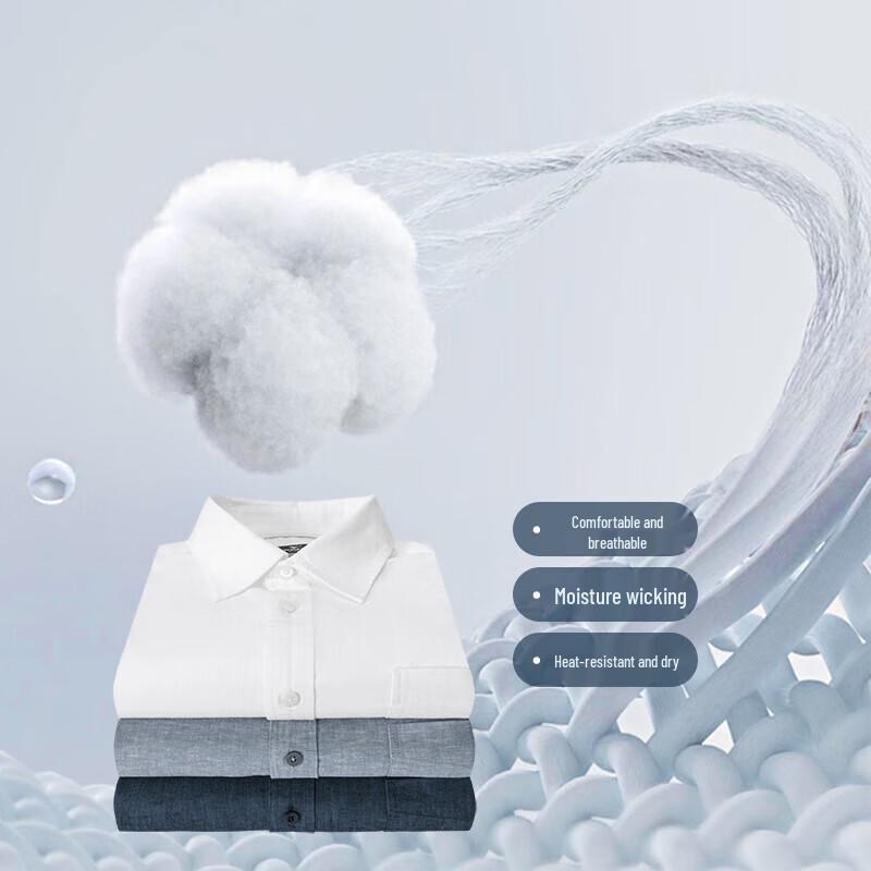 SEPTWOLVES Men's Long-Sleeve Cotton-Linen Shirt