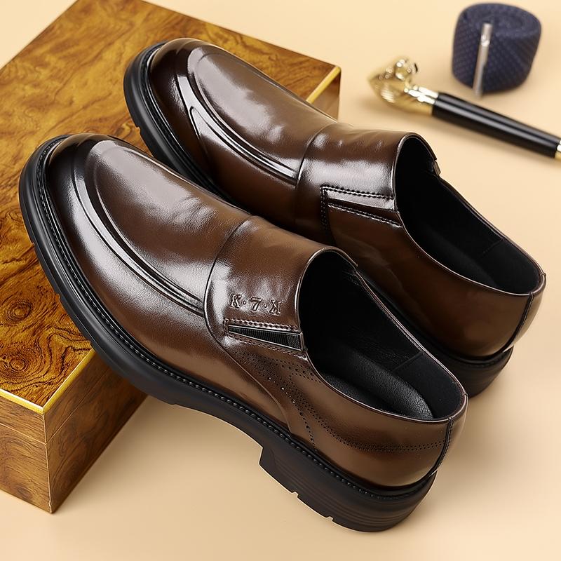 Fashion Moccasins Leather Men Casual Shoes Lightweight Dress Shoes  2025 New Mens Loafers Shoes Breathable Dress Slip On Walking Flats