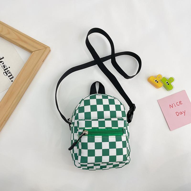 Adorable Children's Sling Bag In Fashionable Plaid Design Perfect For Toddlers