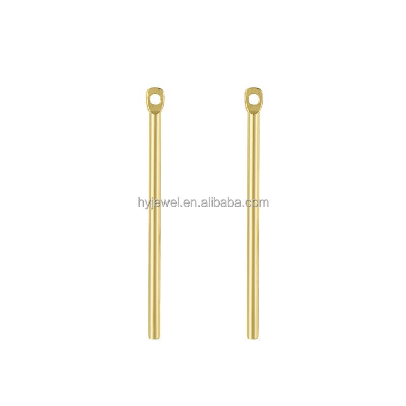 Au 750 Jewelry DIY Necklace Bracelet Accessories 18K Gold Tassel Earring Pin Post Mount Jewelry Making Supplier