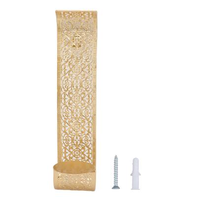 Shelving Solution Wandleuchter Kerzenhalter Gold Hohl Geschnitzt Exquisite Details Metall Wandkerze