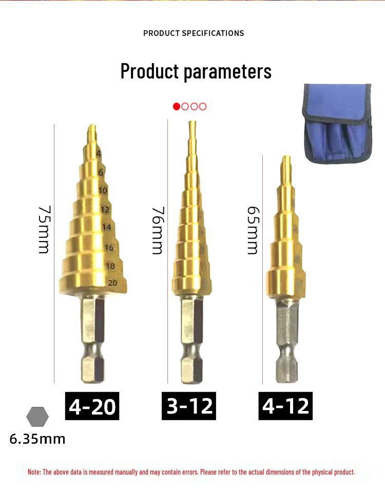 Popular Small 3P Tapered Drill: Hex Shank, Straight Flute for Multi-Material Drilling and Easy Hole Enlargement.