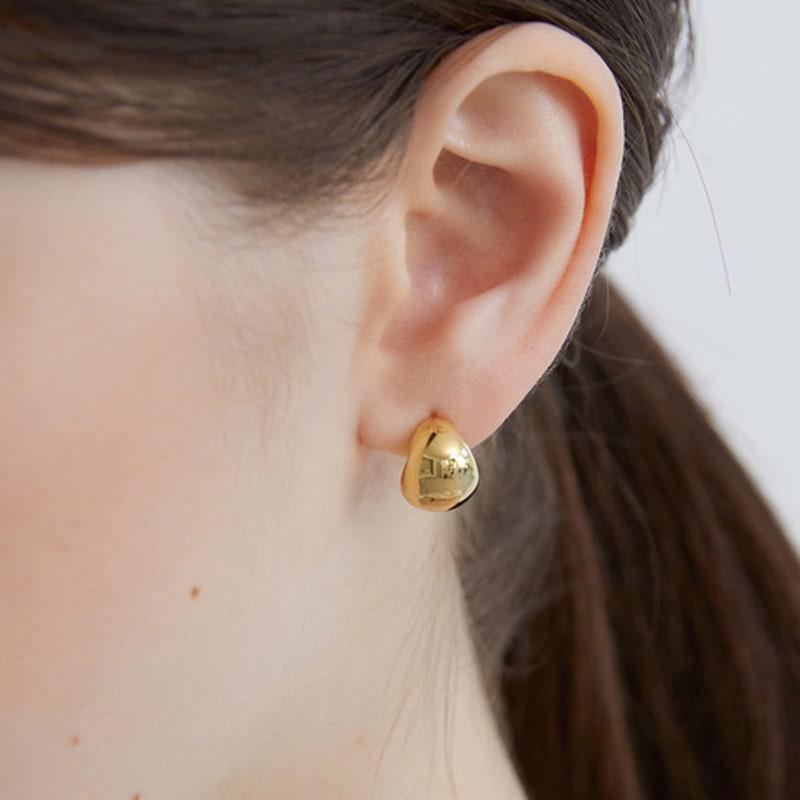 by hyeres Luna full wide earrings (Gold) BH2E33208YBXXX