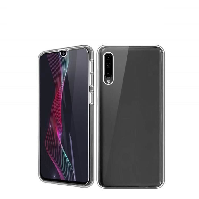 Case for Galaxy A50 - Full Transparent Silicone Two Parts Front Back Interlocking [Phonillico®]