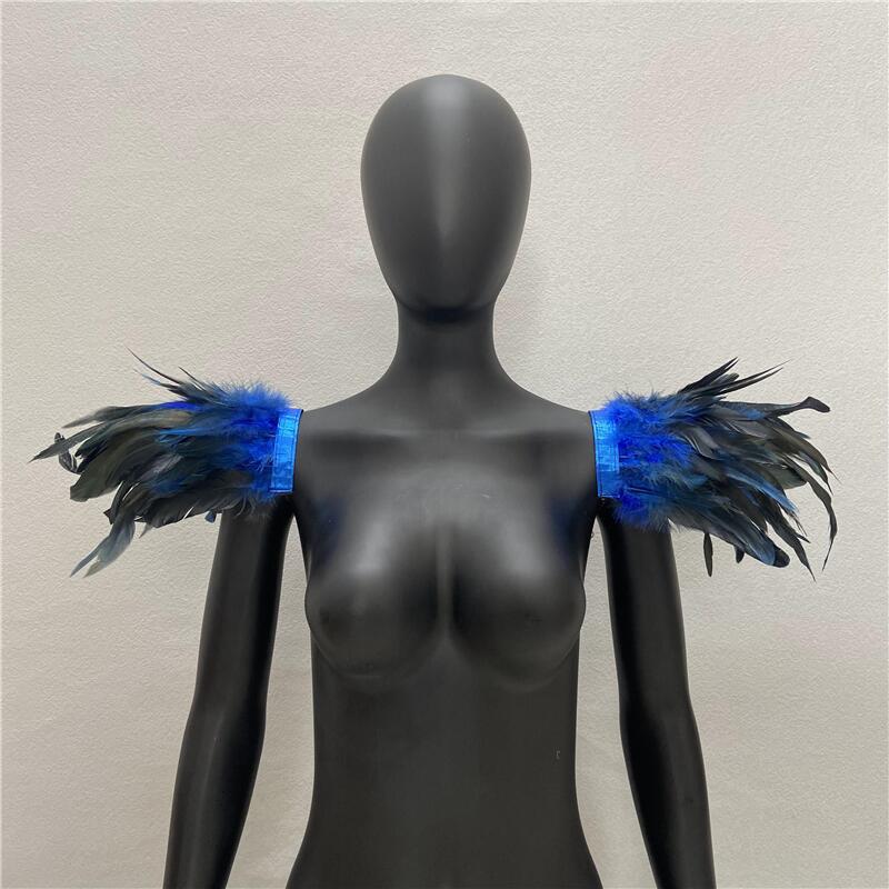 Gothic Halloween Masquerade Feather Shawl Costume Accessory