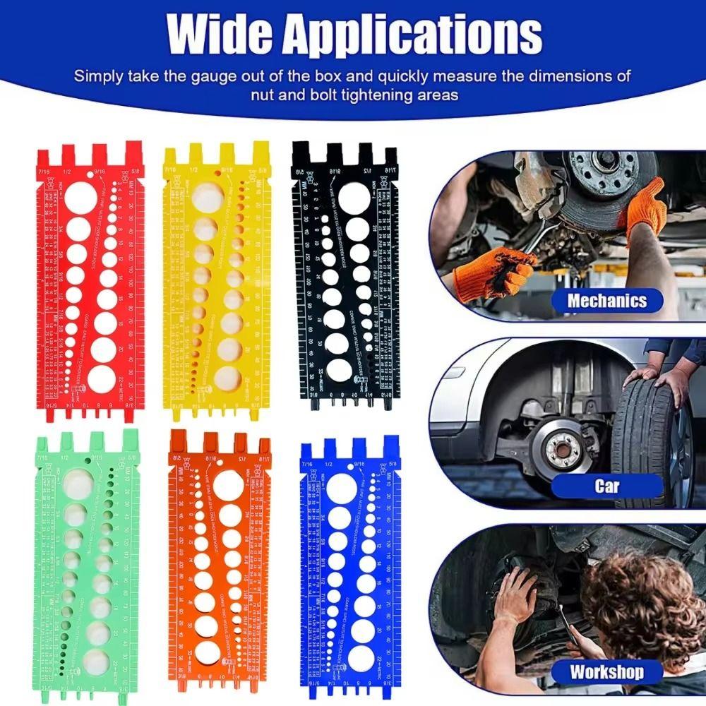 Imperial Standard Screw Size Measuring Ruler Metric Size Bolt Gauges Measuring Tool  Industrial Use