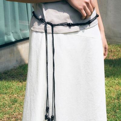 Neev Twist Wood Belt (Black)
