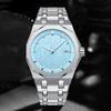 PINTIME Octagon Luxury Men Quartz Watches Fashion Stainless Steel Business Male Date Wristwatch Waterproof Luminous