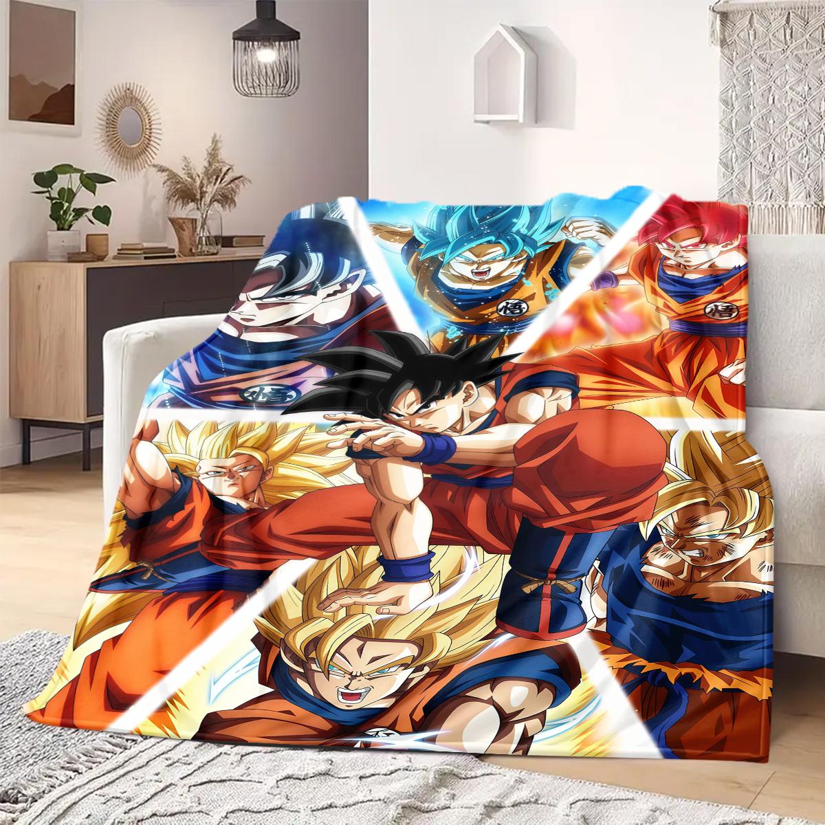 

Dragon Ball Z Print Blanket Warm Comfortable Flannel Blanket Suitable for Bedrooms,Sofas, Beds,Chairs,Travel -QIAO31 75x90cm