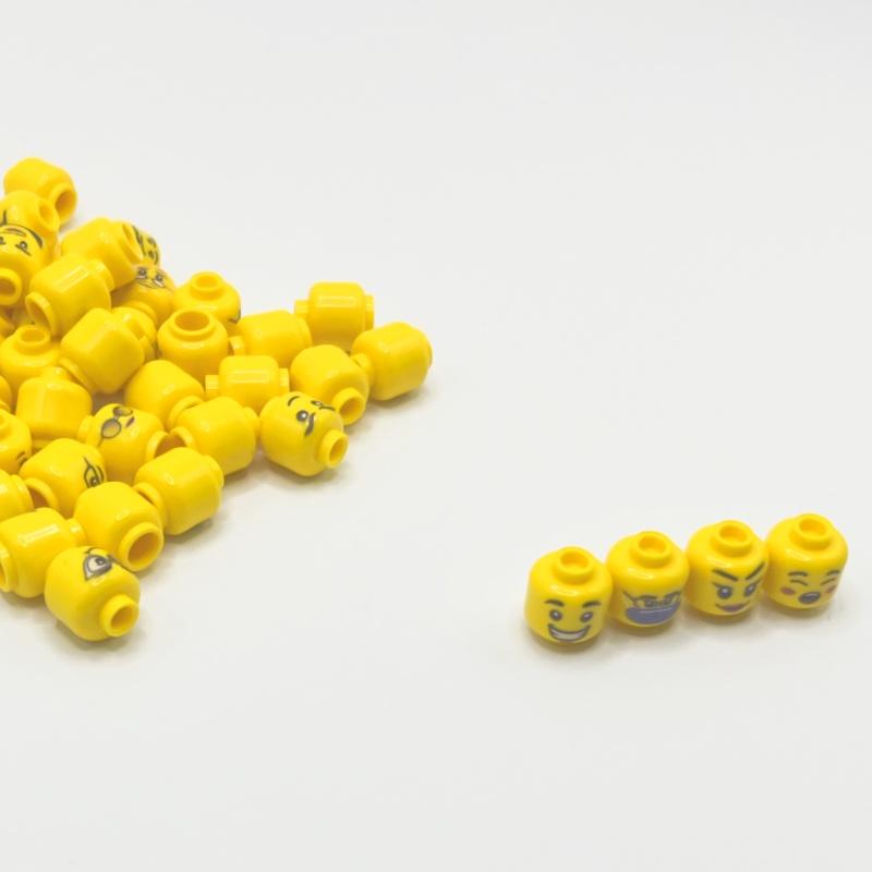 56pcs 3626 Head Expression Bricks Toys For Technical MOC Buildings Blocks DIY Gifts Compatible Mini Doll Small Particle Parts